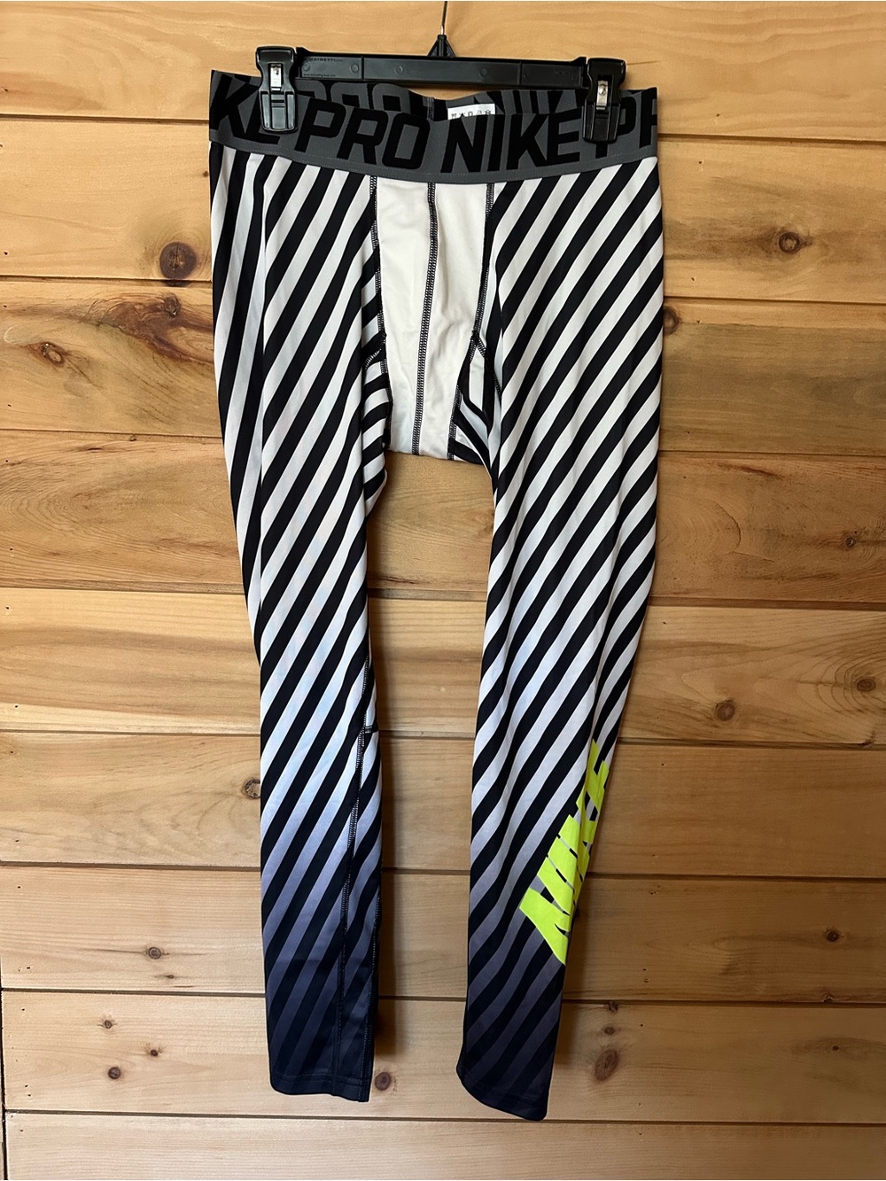 Nike Pro Dri-Fit Compression Tights Men's XL Striped Football Running